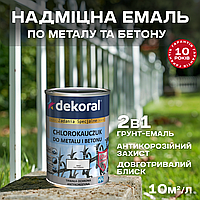 Dekoral Емаль хлорокаучукова CHLOROKAUCZUK STRONG 0,9л для метала и бетона