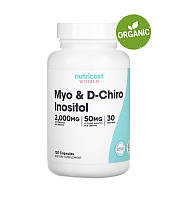 Nutricost, Міо та D-хіро інозитол, 120 капсул