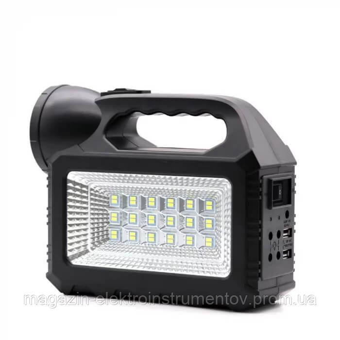 Многофункциональный LED фонарь прожектор Cclamp GD-101 с солнечной панелью, 3 лампочки + повербанк - фото 3 - id-p2103605442