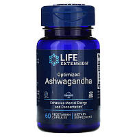 Натуральная добавка Life Extension Ashwagandha, 60 вегакапсул CN7948 SP