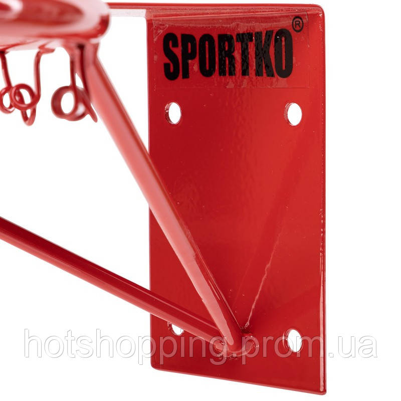 Кольцо баскетбольное Sportko KB-40 красный ht - фото 5 - id-p2147796809