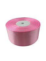 Стрічка атласна Ніжно рожева 2,5 см ширина 36 ярдів