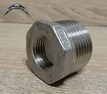 Футорка нержавіюча Ду15 х Ду10 (1/2"х3/8") AISI 304, фото 3