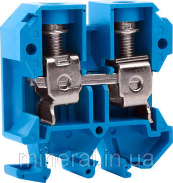 Клемна колодка набірна на DIN-рейку e.tc.din.pro.35.blue, синя, без кришки, фото 1