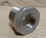 Футорка нержавіюча Ду50 х Ду15 (2"х1/2") AISI 304, фото 2