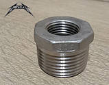 Футорка нержавійка Ду10 х Ду8 (3/8"х1/4") AISI 304, фото 4