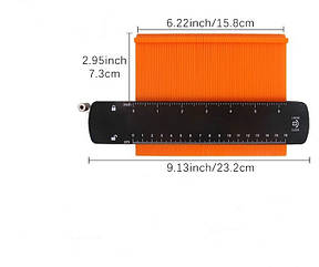Контурний шаблон 6 дюймів, лінійний шаблон, вимірювач контуру,