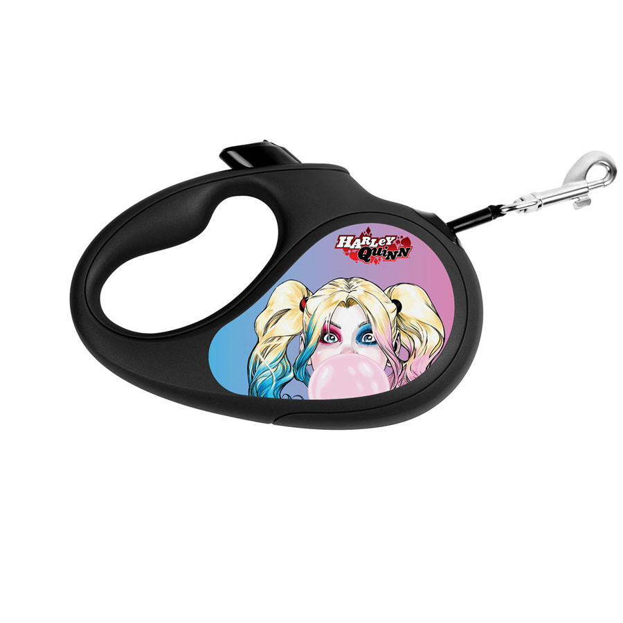 Повідець-рулетка для собак WAUDOG R-leash, малюнок "Харлі Квінн", M, до 25 кг, 5 м, світловідбивна стрічка