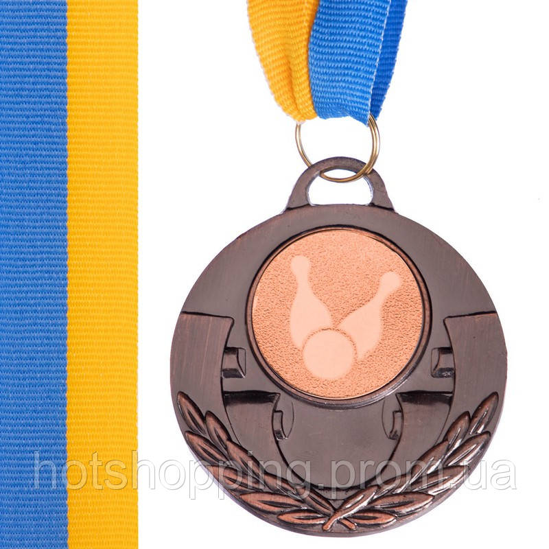 Медаль спортивная с лентой Zelart AIM Боулинг C-4846-0006 цвет бронзовый ht - фото 7 - id-p2147822952