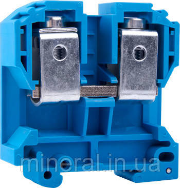 Клемна колодка набірна на DIN-рейку e.tc.din.pro.70.blue, cиній, без кришки, фото 1