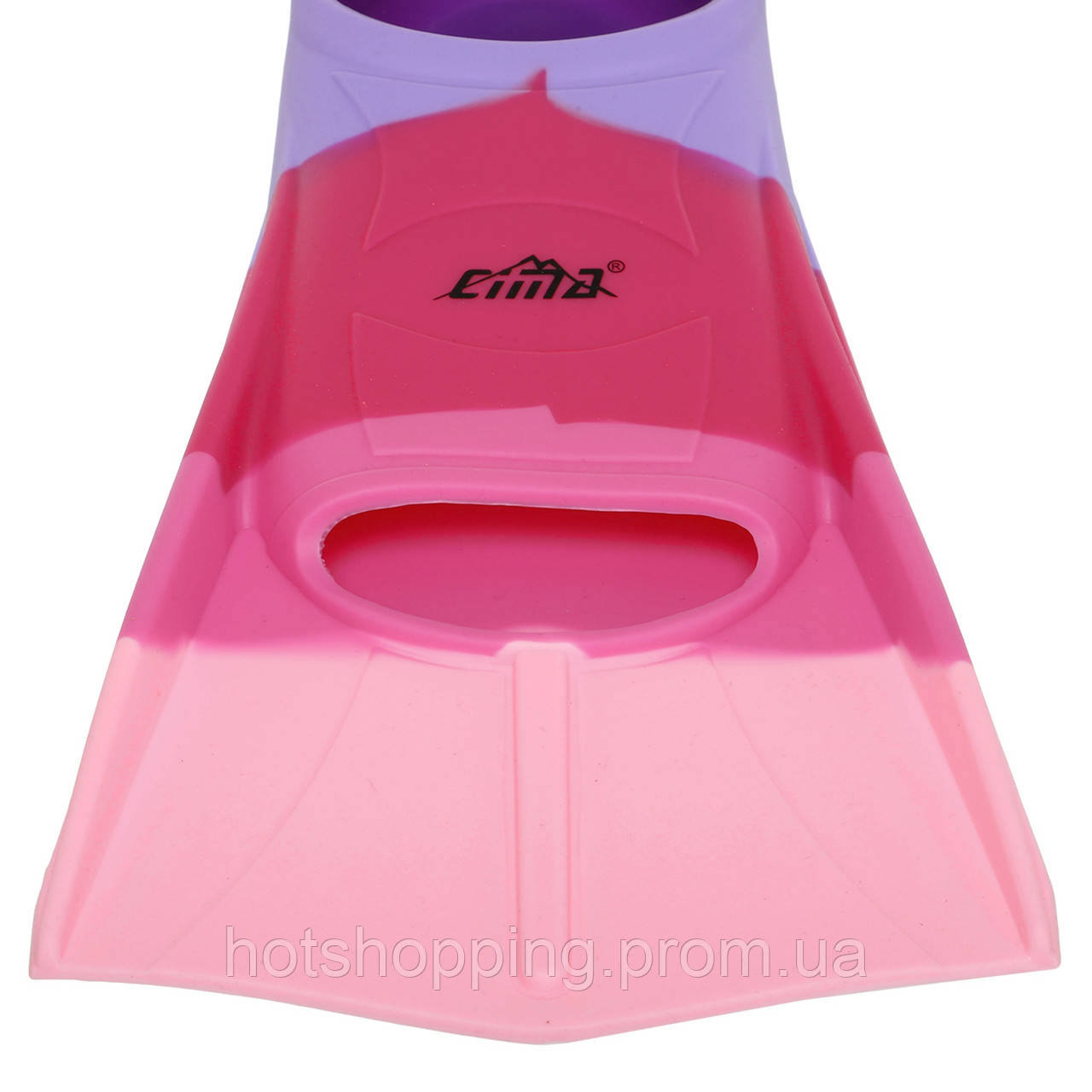 Ласты для тренировок в бассейне короткие с закрытой пяткой CIMA F001 размер XS (30-32) цвет розовый-фиолетовый - фото 4 - id-p2147809986