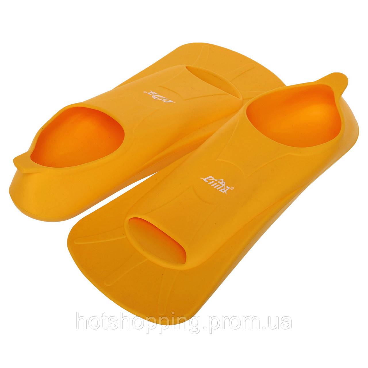 Ласты для тренировок в бассейне короткие с закрытой пяткой CIMA F002 размер M (40-42) цвет оранжевый ht - фото 9 - id-p2147809992