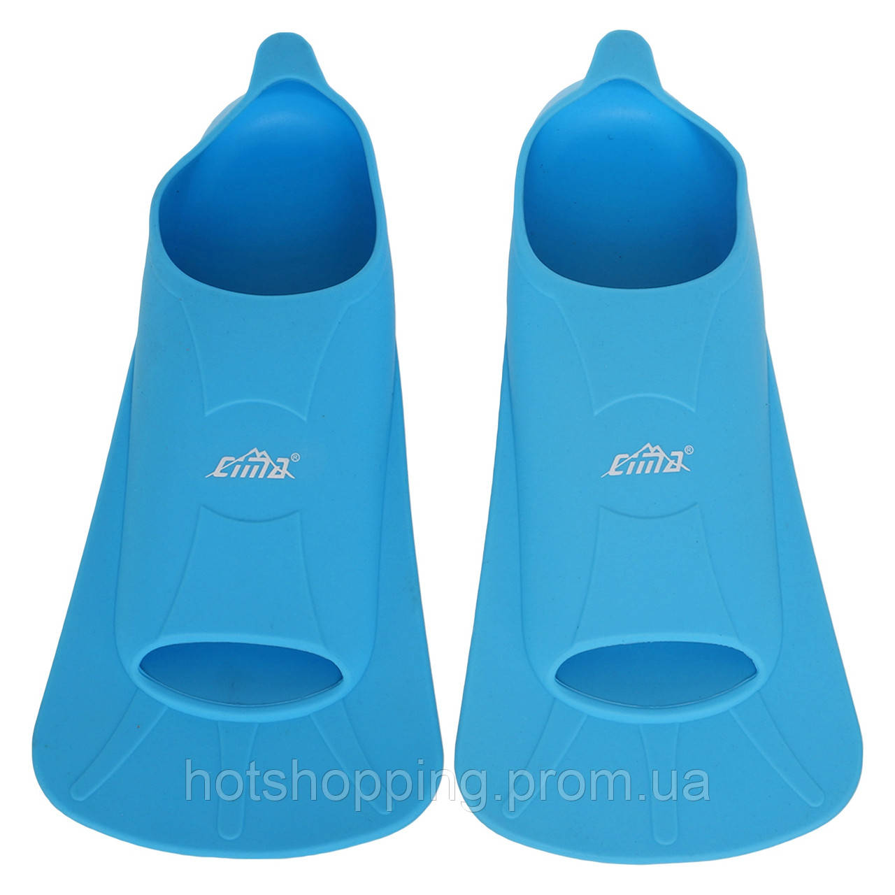 Ласты для тренировок в бассейне короткие с закрытой пяткой CIMA F002 размер XS (36-38) цвет синий ht - фото 1 - id-p2147809995