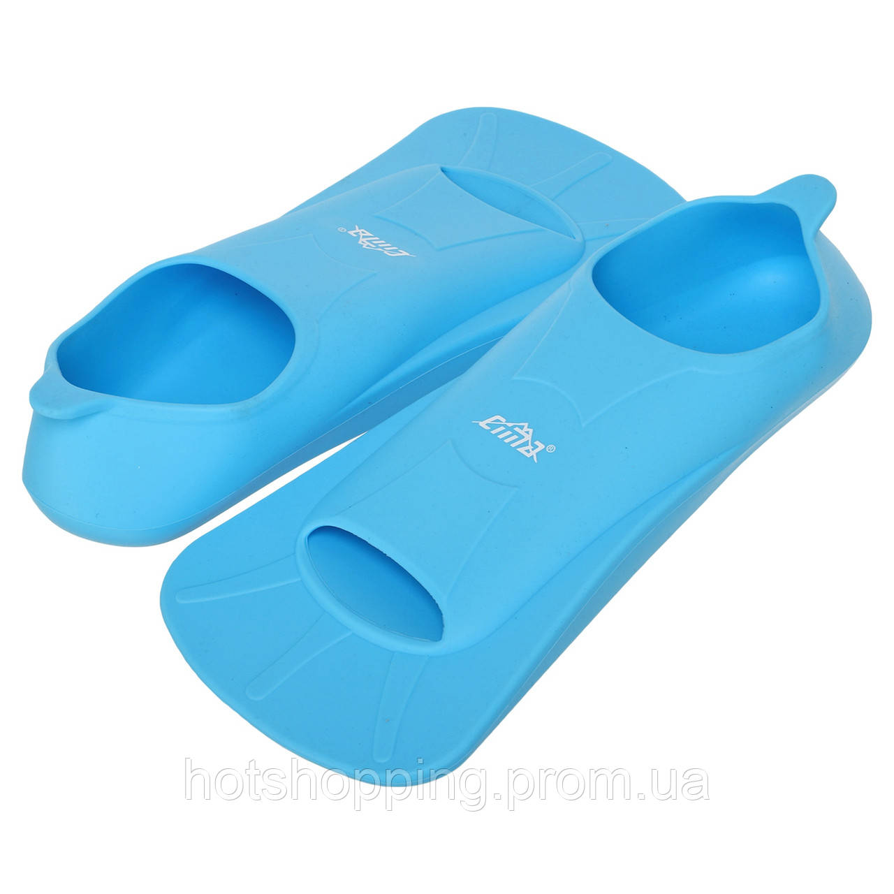 Ласты для тренировок в бассейне короткие с закрытой пяткой CIMA F002 размер XS (36-38) цвет синий ht - фото 2 - id-p2147809995