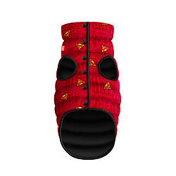 Курточка для собак WAUDOG Clothes з малюнком "Супермен червоний", XS22, В 33-36 см, С 19-22 см