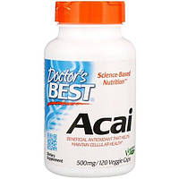 Ягоды асаи Doctor's Best Acai 500 mg 120 Veg Caps DRB-00156 ZZ, код: 7646618