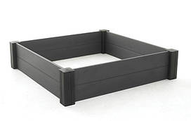 Грядка садова квадратна Keter Vista Modular пластикова для рослин та овочів антрацит 17210619