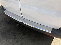 T5 Caravelle 2004-2010 накладка на задний бампер с загибом (Carmos V1, сталь) для каравелла Т5