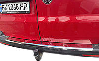 Накладки на задній бампер з загином (Carmos V1, сталь) для Volkswagen T5 Multivan 2003-2010рр drd