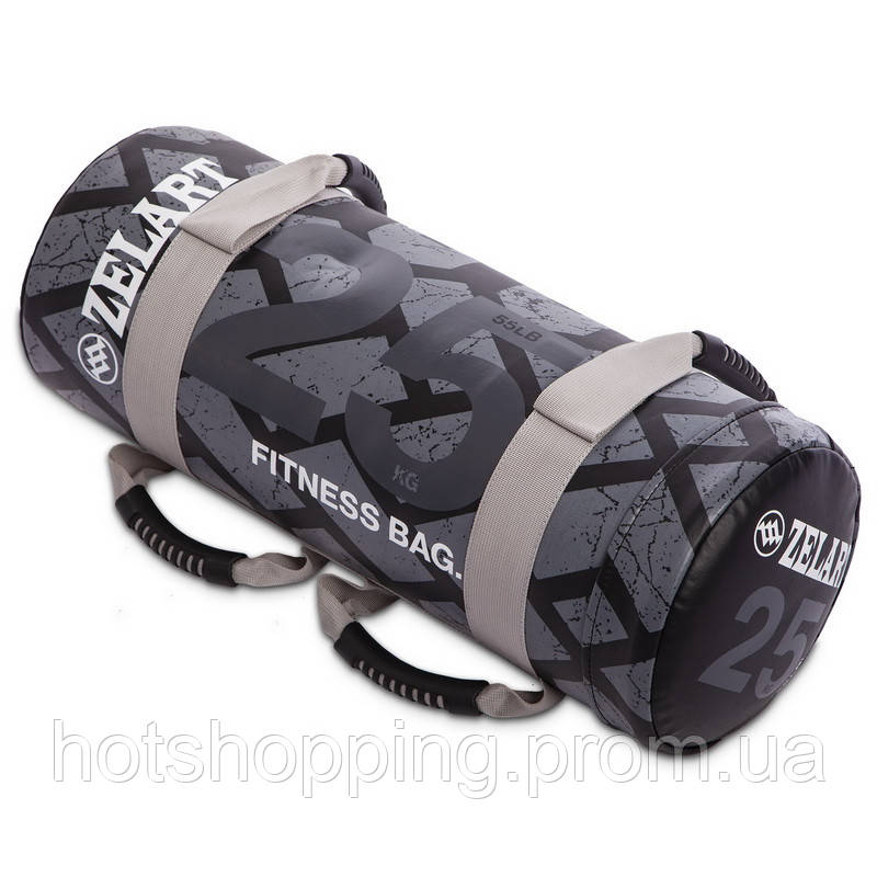 Мешок для кроссфита и фитнеса Zelart Power Bag FI-0899-25 25кг черный-серый ht - фото 2 - id-p2147823534