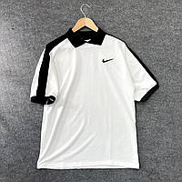Футболка оверсайз Nike белая с воротником | Молодежная повседневная футболка