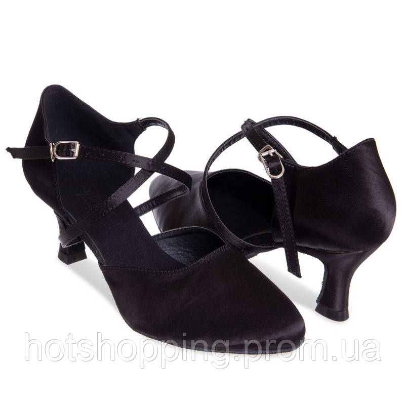 Обувь для бальных танцев женская Латина с закрытым носком Zelart OB-6001 размер 35 цвет черный ht - фото 3 - id-p2147838442