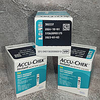 3 упаковки Тест - смужок Акку чек інстант ( Accu chek instant ) Термін придатності 10/2024