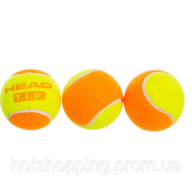 Мяч для большого тенниса HEAD TIP ORANGE 578223 3шт оранжевый-салатовый ht - фото 2 - id-p2147823694