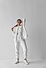 Спортивний жіночий костюм  Бомбер + Джогери  "FLY" UA білий, фото 4