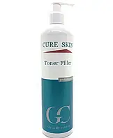 Гелевий тонер філлер М’який для догляду за шкірою обличчя зволожуючий Cure Skin Toner Filler на розпив