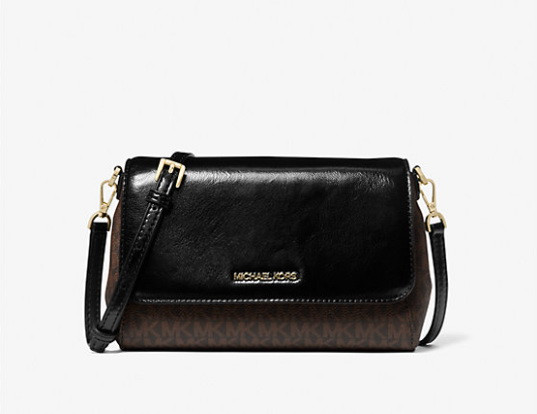 Жіноча сумка Michael Kors Jet Set Medium Signature Logo and Patent Convertible Crossbody Bag ОРИГІНАЛ