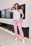 Женский спортивный костюм трикотаж двунитка футболка + штаны