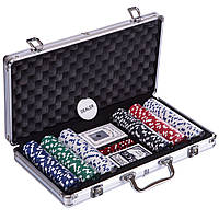 Набор для покера в алюминиевом кейсе Zelart IG-2114 300 фишек ht