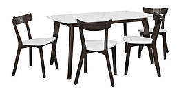 Комплект обідній розкладний стіл Сіті + 4 стільці Франко дерево бук Меблі Сервіс