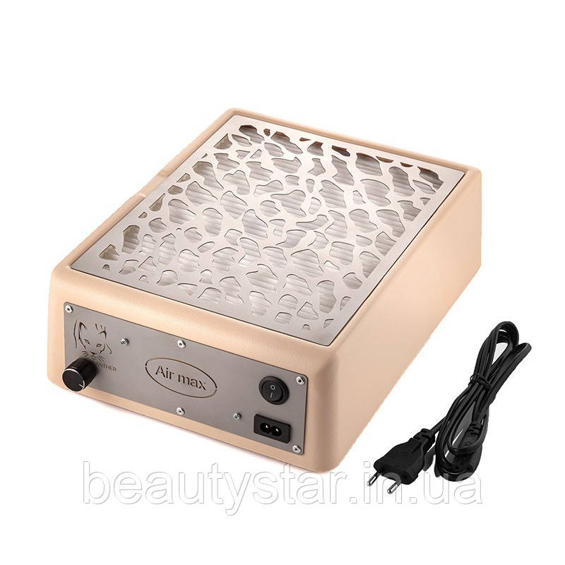 Витяжка для манікюру BEIGE METALLIC Air Max Pantera манікюрна витяжка для нігтьового пилу, фото 1