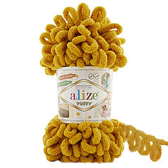 Пряжа Alize Puffy з петельками, 02 шафран