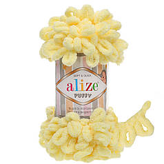 Пряжа Alize Puffy з петельками, 13 світло-жовтий
