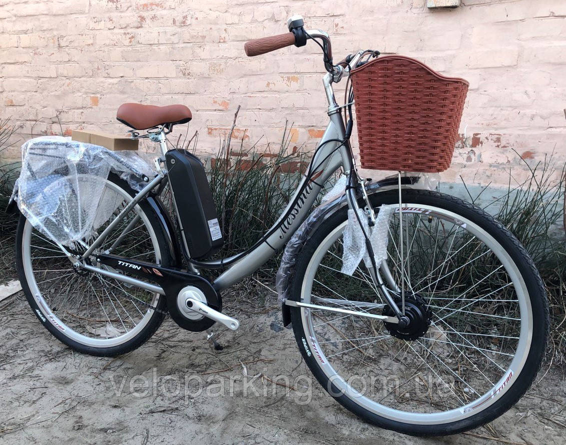 Електровелосипед 26/28 Titan 500 W, 48V10AH, 18A мотор-колесо MXUS міський жіночий дорожній Messina
