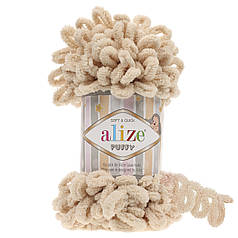 Пряжа Alize Puffy з петельками, 310 медовий