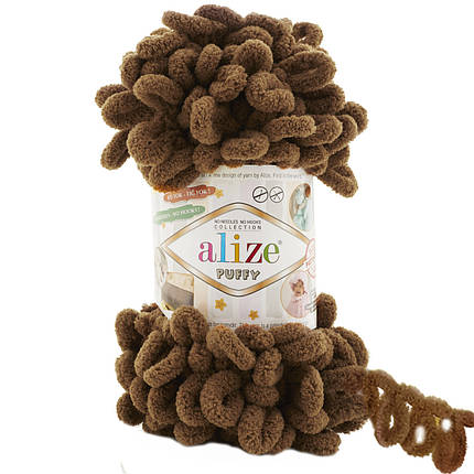 Пряжа Alize Puffy з петельками, 321 кава, фото 1