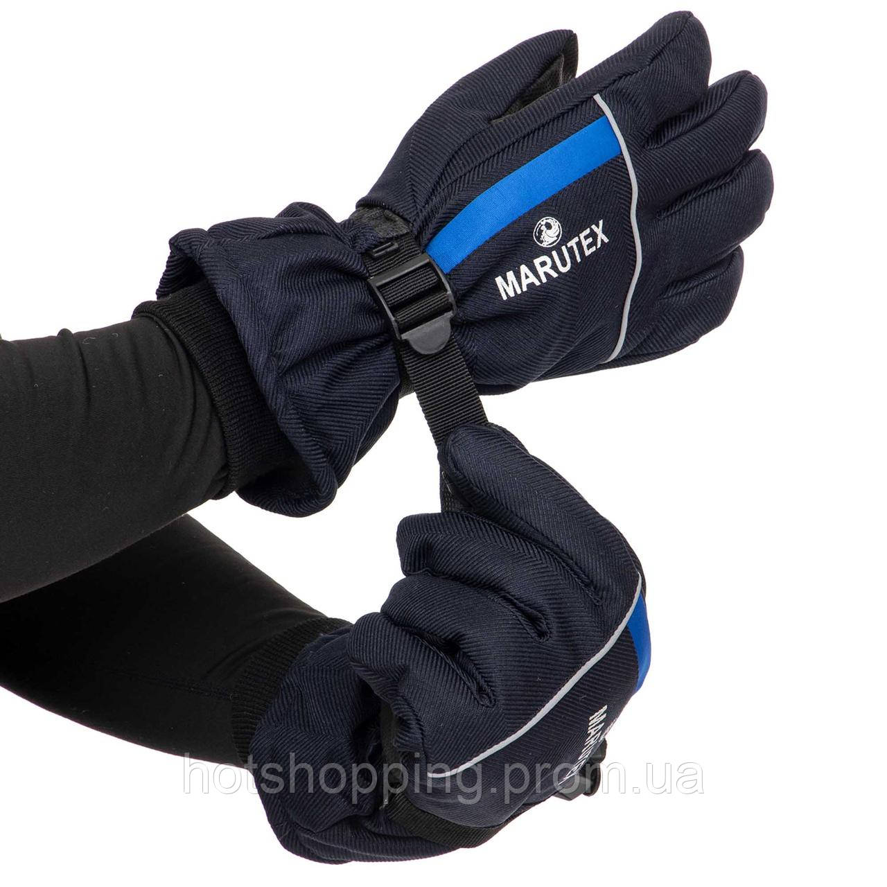 Перчатки горнолыжные мужские теплые MARUTEX A-3320 размер L-XL цвет темно-синий-красный ht - фото 9 - id-p2147849070