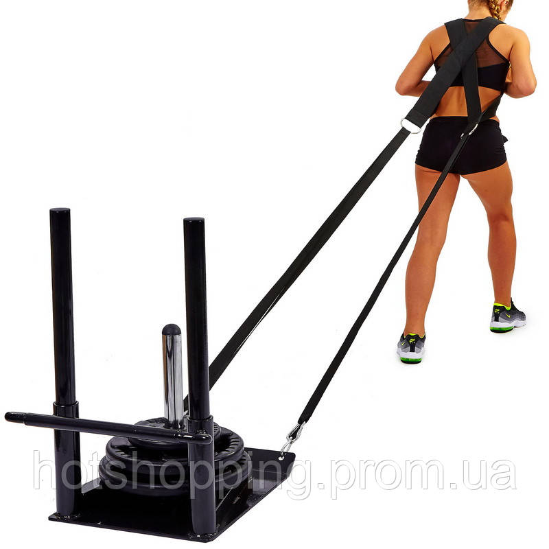 Сани тренировочные силовые для кроссфита Zelart ECONOMY SLED QT1002A черный ht - фото 6 - id-p2147865599