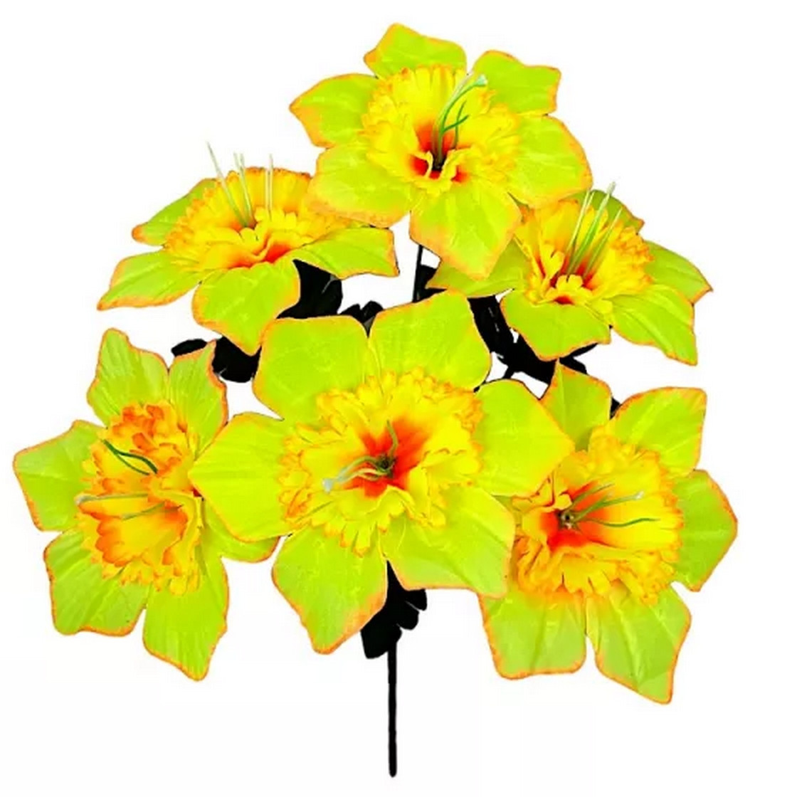 Штучні квіти букет нарцис об'ємний, 38 см (30 шт.), фото 1