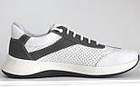Білі легкі літні шкіряні чоловічі кросівки взуття великих розмірів Rosso Avangard DolGa White Perf BS, фото 4