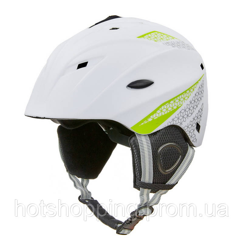 Шлем горнолыжный MOON Zelart MS-6287 размер L (58-61) цвет белый-салатовый ht - фото 5 - id-p2147869399