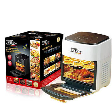 Аерофритюрниця Гриль + Сушарка 3в1 Zepline ZP-111 на 15л - Потужність 3500 Вт - Циркуляція потоків. Біла