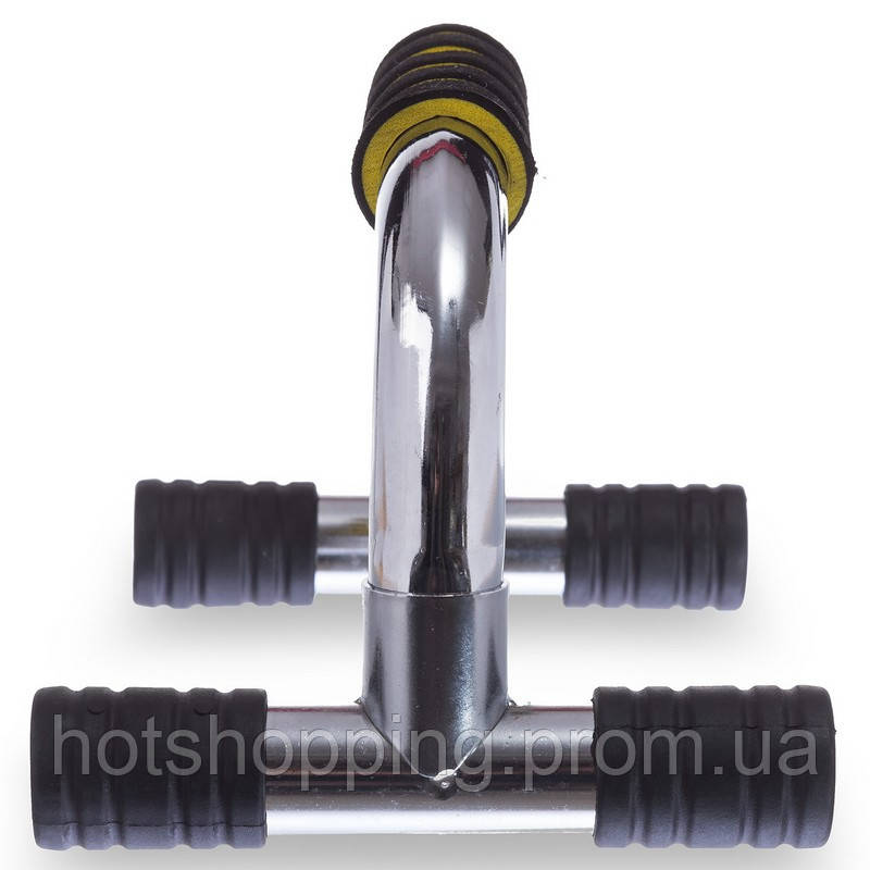 Упоры для отжиманий Zelart FI-1776 PUSH-UP BAR 15x25см серый-желтый ht - фото 3 - id-p2147882769