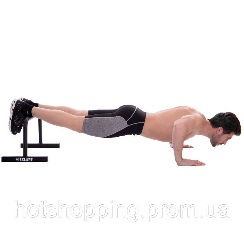 Упоры для отжиманий Zelart TA-2277 PUSH-UP BAR 60х35х32см черный ht - фото 8 - id-p2147882774