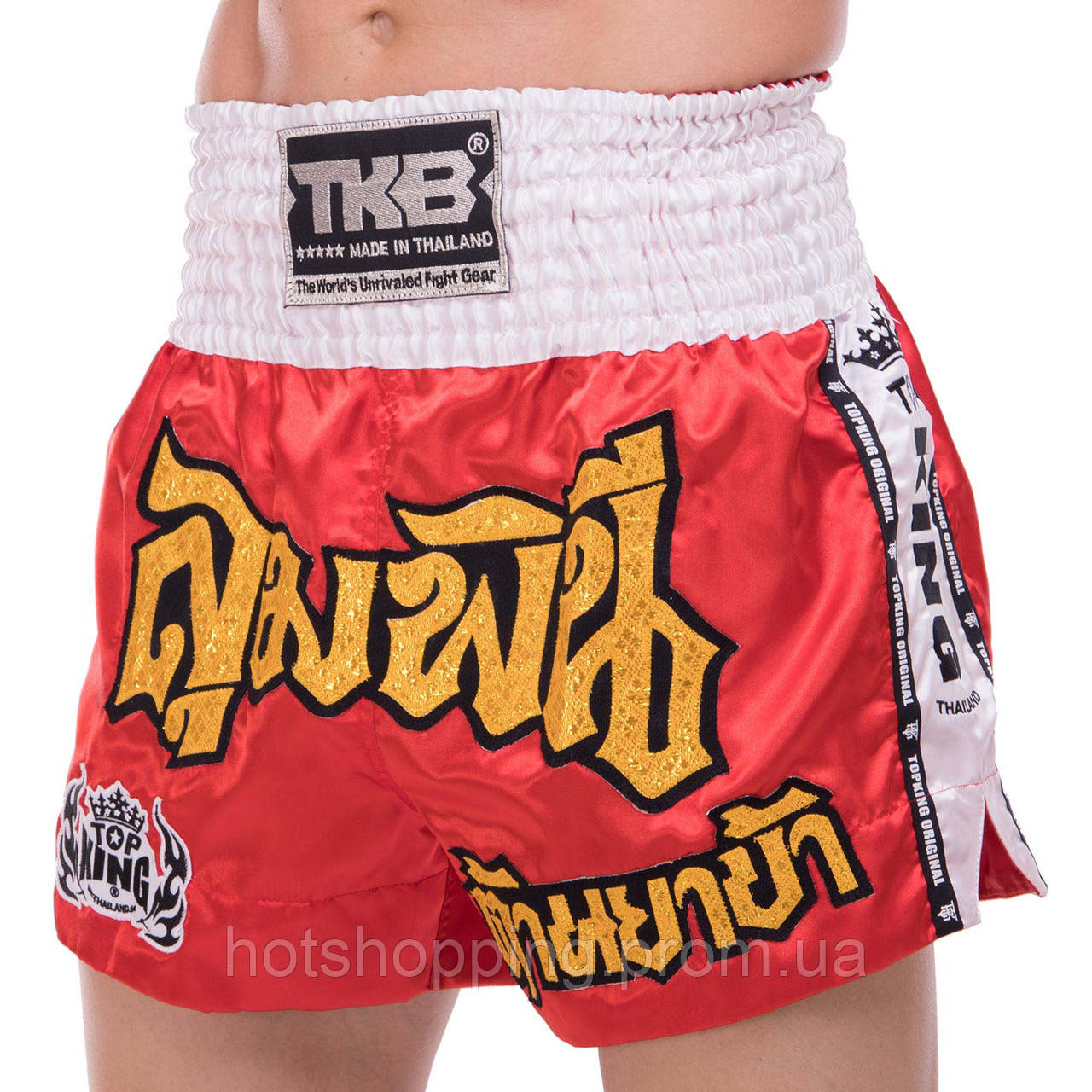 Шорты для тайского бокса и кикбоксинга TOP KING TKTBS-043 размер 2XL цвет красный ht - фото 1 - id-p2147869553