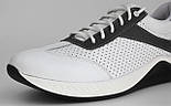 Білі кросівки легкі шкіряні з перфорацією взуття чоловіче повсякденне Rosso Avangard DolGa White Perf, фото 6